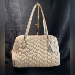 Coach cream leather shoulder/ arm bag